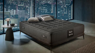 Colchón viscoelástico y muelles ensacados Black Spring Royal