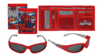 Set de verano pequeño de Frozen o Spiderman: monedero + gafas de sol